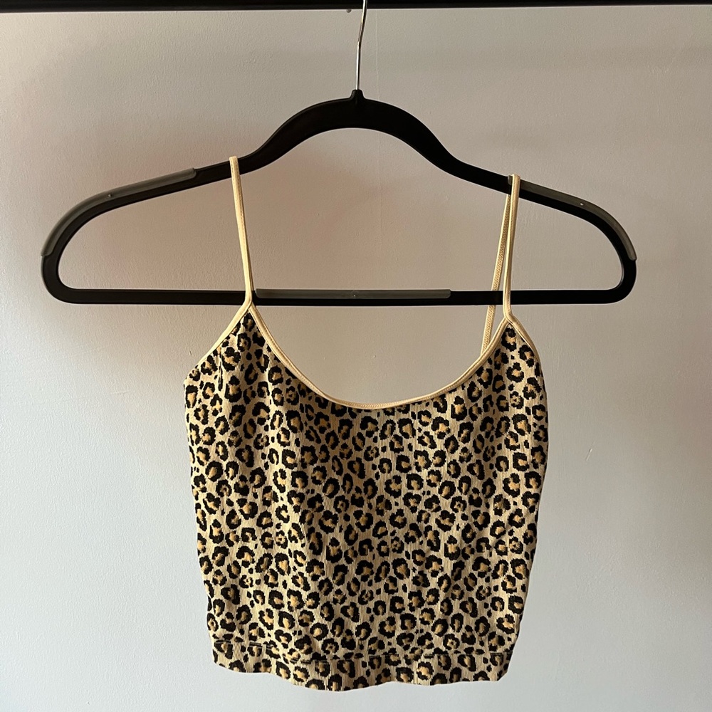 Small cheetah print crop top